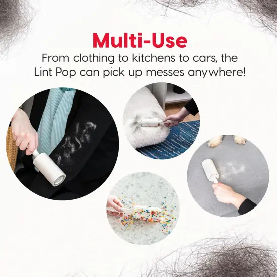 IRIS USA Extra Sticky Lint Roller, Value Pack Comes with Storage Box, Standard and T-Handle Roller, Refills, 90 Sheets/Roll, 1260 Sheets Total {4}