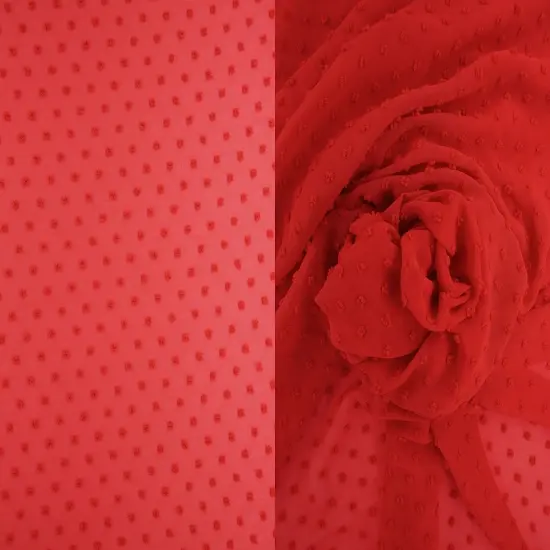 1 Yard Lightweight Swiss Dot Chiffon Fabric Solid Woven Sheer Drapery 57/58" Width TAN {5}