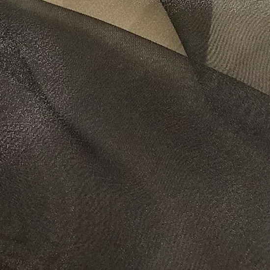 1 Yard Black Crystal Organza Fabric Sheer Shiny Lightweight Polyester 58/59 inches wide {4}