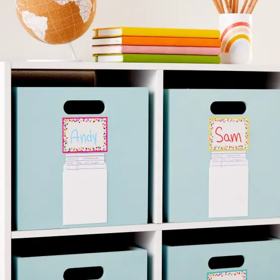 100 Pack Library Card Pockets Self Adhesive for Book Checkouts, CDs, DVDs, Classroom Supplies (3.5 x 4.5 In) White {5}