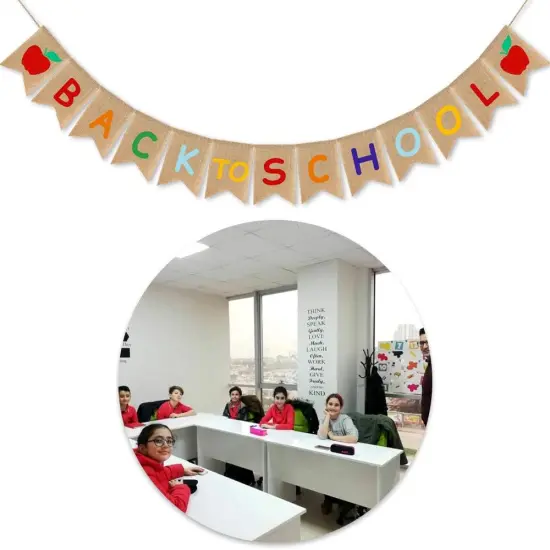 Burlap First Day of School Party Garland {2}