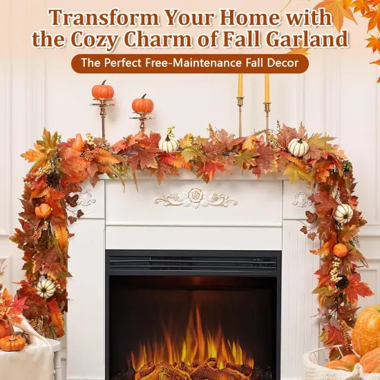 1 Pack 5.9 Ft Fall Leaves Garland {3}