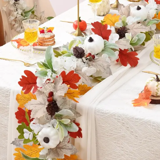 White Fall Garland - 5.9Ft {4}