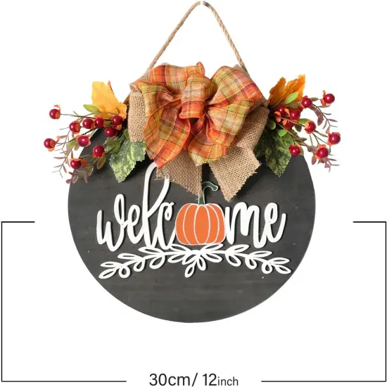 Fall Wreath Pumpkin - 12 inches {3}