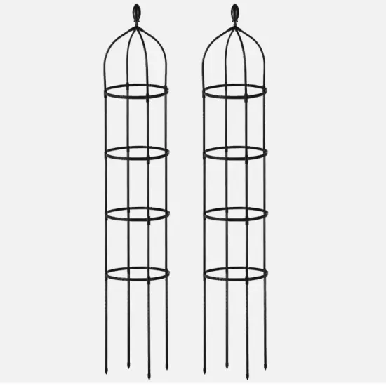 2Pack 6ft Garden Obelisk Trellis for Climbing Outdoor Plants {1}