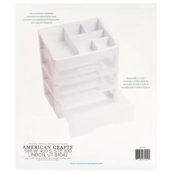 We R 3-Drawer Plastic Storage-11"X8"X12.5" Case {4}