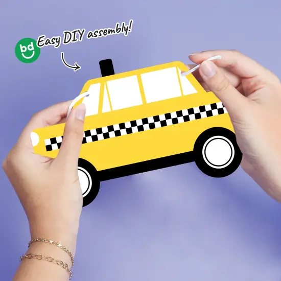 Big Dot of Happiness NYC Cityscape Garland Banner, New York City Party Decorations Banner, 30 Feet of Cord, 15 Double-Sided Big Apple, Taxi, Skyscraper {4}