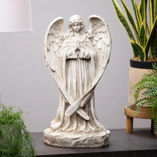Northlight Praying Angel Outdoor Garden Statue - 17" Beige {5}
