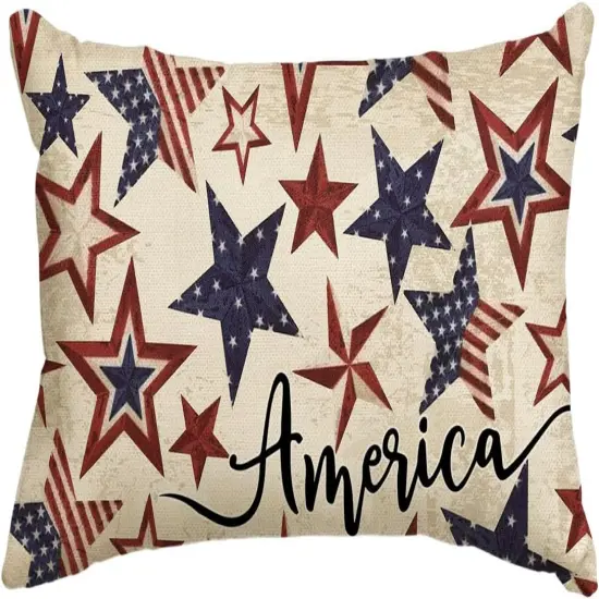 Throw Pillow Cover for 4th of July Decorations {1}