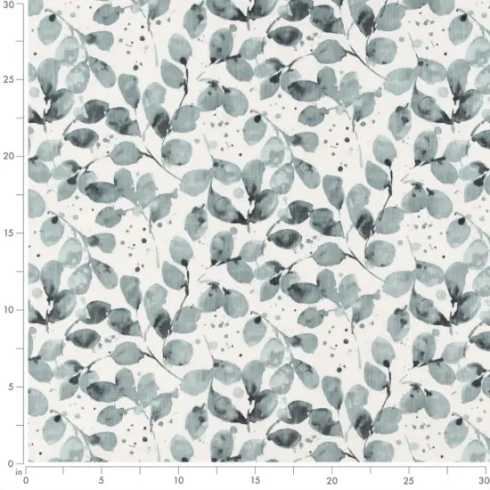 Upholstery Fabric - Aqua & Teal,Blue Leaves Upholstery Fabric 54 Inches" {4}