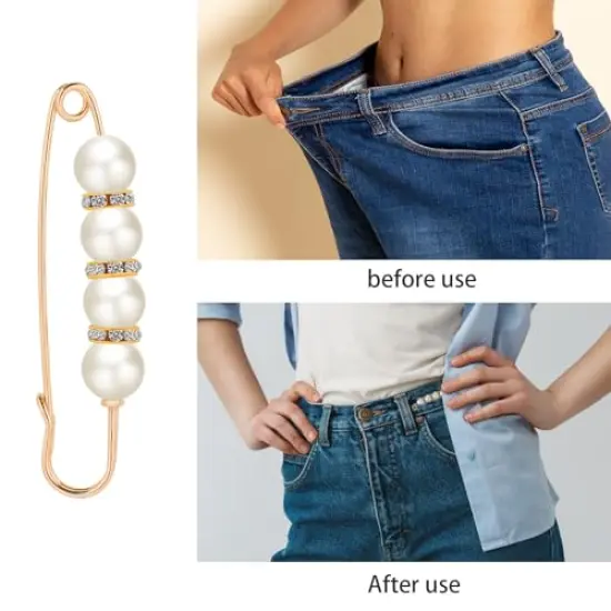 35 Pcs Pearl Brooch Sweater Shawl Neckline Pins Faux Pearl Buttones Artificial Pearls Brooches for Girls Women Cover Up Clothing Dresses Decoration Accessories Pant Waist Tightener Safety Pins {6}