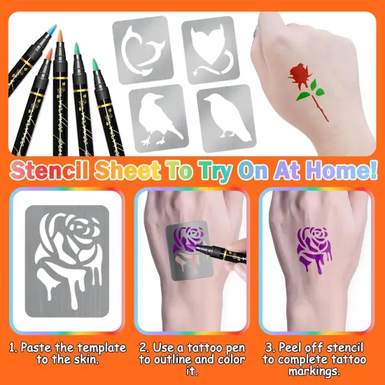 Face and Body Paint Stencils Kit(sliver) {3}