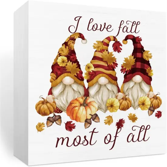 Home Harvest Autumn Leaves Decor (I Love Fall Most of All) {1}
