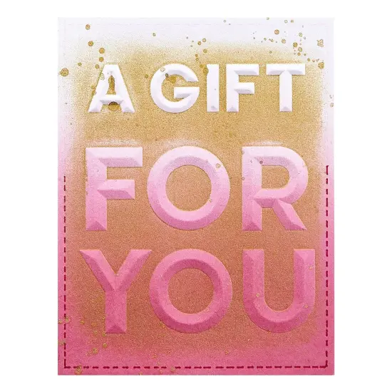 Spellbinders 3D Embossing Folder -Beveled A Gift For You A2 Cardfront {4}