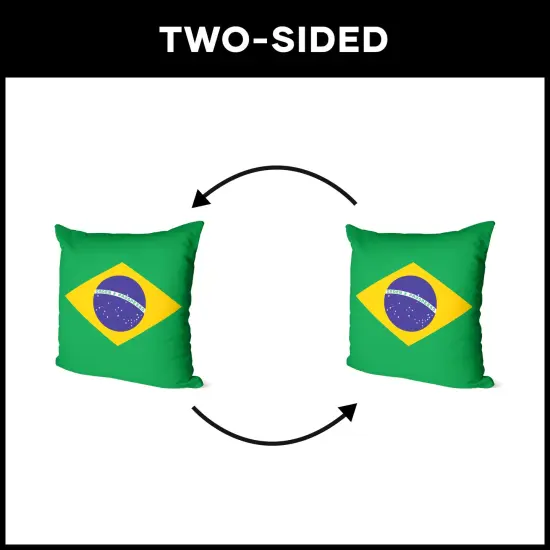 Country Flag 18 Inch Throw Pillow Brazil {5}