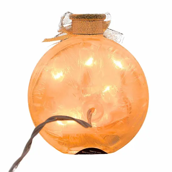 Stony Creek 4.5 Inch Soft Winter Fawn Round Jar Christmas Lighted Glass Accent , Christmas Decor Electric Pre-Lit PRESENTS {2}