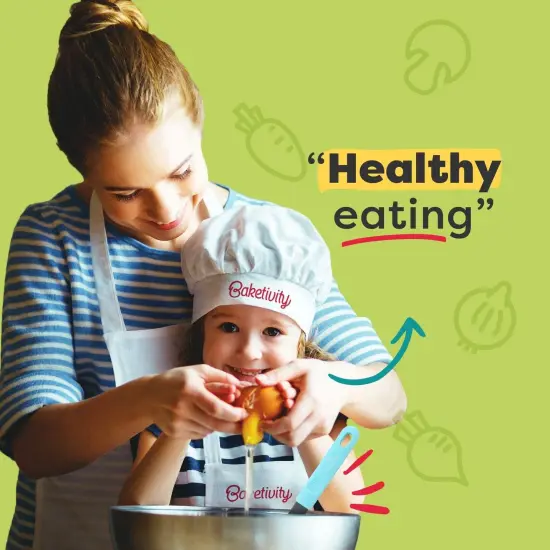 Baketivity Kids Cooking Set Real Utensils With Kitchen Tool Guide - Complete Junior Cooking Set Gift For Girls Or Boys With Mixing Bowls, Cutting Board, Knife, Apron - Kids Baking Set For Real Cooking {4}