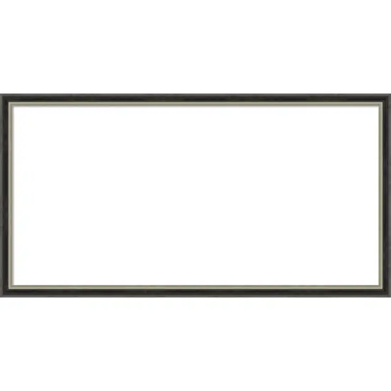 Theo Narrow Framed Dry Erase Magnetic Board Black Silver {1}
