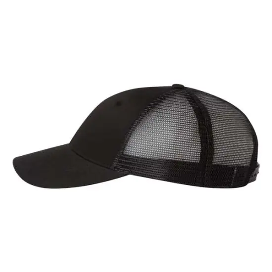 Valucap&reg; Mesh Back Twill Trucker Cap Black {6}