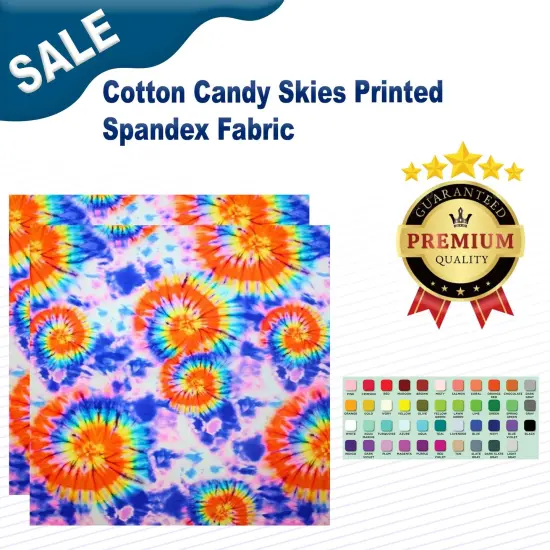 Cotton Candy Skies Printed Spandex Fabric {1}