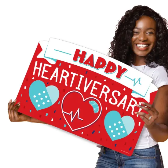 Big Dot of Happiness Happy Heartiversary - CHD Awareness Yard Sign Lawn Decorations - Party Yardy Sign {7}
