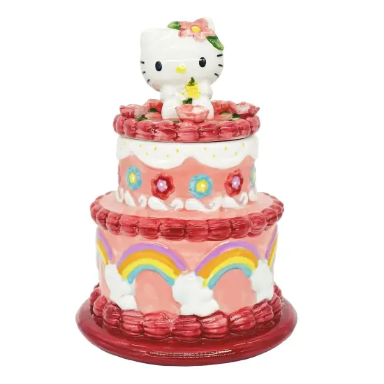 Blue Sky Clayworks Sanrio Hello Kitty Cake 9.25" Cookie Jar {1}