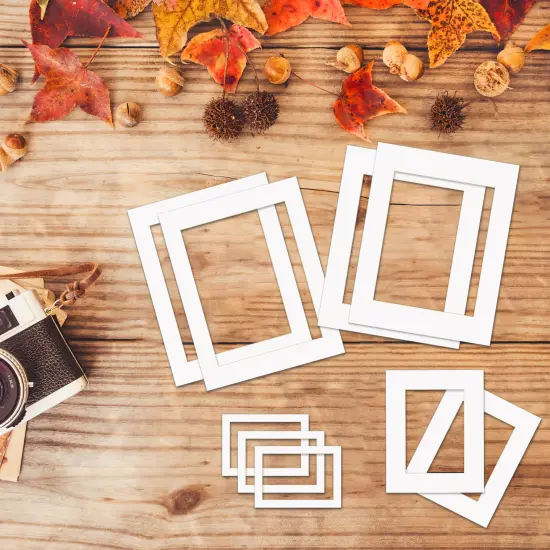 ZBEIVAN 11x14 White Picture Mats with Core Bevel Cut Frame Mattes for 8x10 Pictures - Pack of 12 {2}