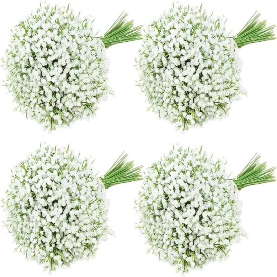 120 PCS Babys Breath Artificial Flowers,Artificial Baby Breath Gypsophila Flowers Bulk,White Flowers Real Touch Gypsophila Floral in Bulk,Home Wedding Garden Decor (120-Pcs) {1}