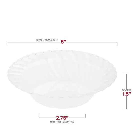 Clear Flair Plastic Dessert Bowls - 5 oz. (180 Bowls) {3}