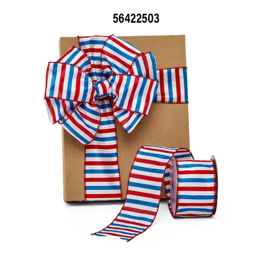 American Horizontal Striped Ribbon 2.5" x 10 Yards {2}
