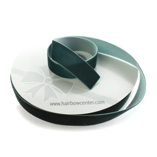 1" Velvet Ribbon (5yd & 25yd Spool Lengths) Hunter Green {4}