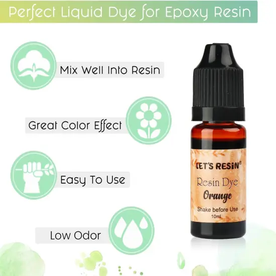 LET'S RESIN Epoxy Resin Paint Pigment 16 Color Concentrated Liquid Epoxy Resin Dye, Colorant for Resin Coloring, Resin Jewelry, Resin Art Crafts DIY Making (Each 0.35oz) {2}