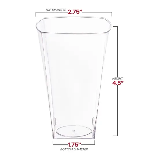 Clear Square Plastic Cups - 10 oz. (336 Cups) {3}