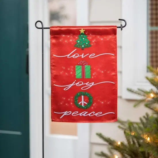 Love Joy Peace Christmas Garden Flag 2 Sided {2}