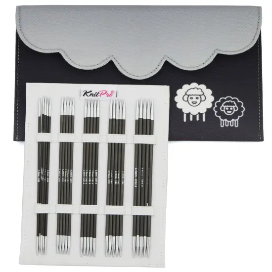 KnitPro-Karbonz Deluxe Dble Pointed Knitting Needle Set 6"-Set Of Nine {1}