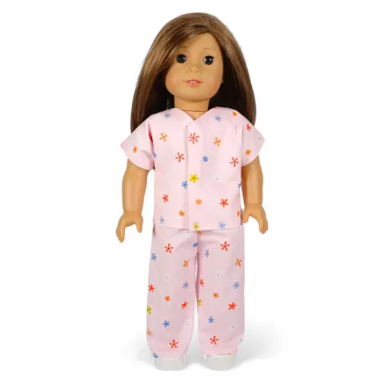 Crosscut Sewing Co.&reg; Doll Pajama Sewing Project Kit - Beginner Friendly DIY Sewing Kit Pink floral {3}