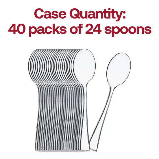 Clear Mini Plastic Disposable Tasting Spoons (960 Spoons) {5}