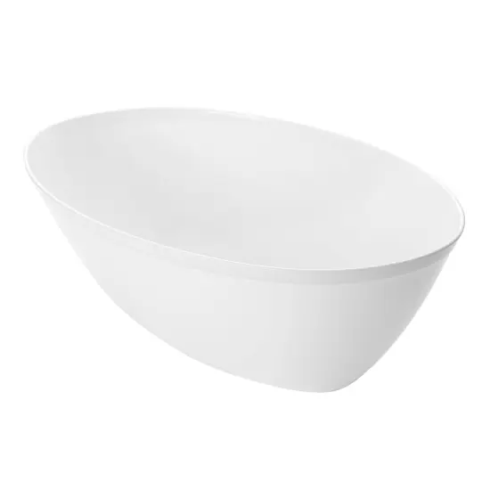 White Oval Plastic Serving Bowls - 2 qt. (24 Bowls) {1}