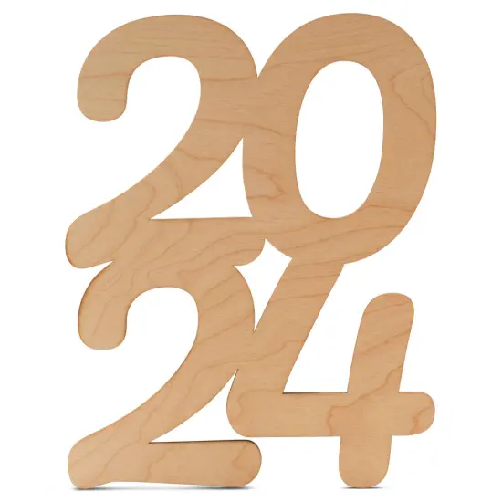 New Years Wood 2024 Cutout,&nbsp;From 12"- 24", Door Hangers| Woodpeckers {1}