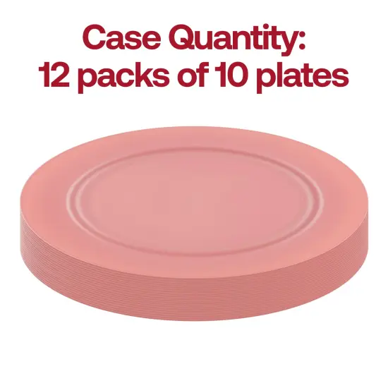 Matte Fuchsia Round Disposable Plastic Appetizer/Salad Plates - 7.5" (120 Plates) {4}