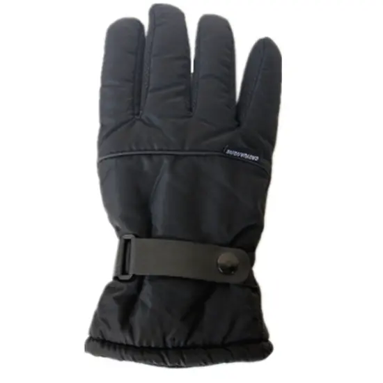 Solid Wing Black Waterproof Ski Gloves for Winter Adventures {3}