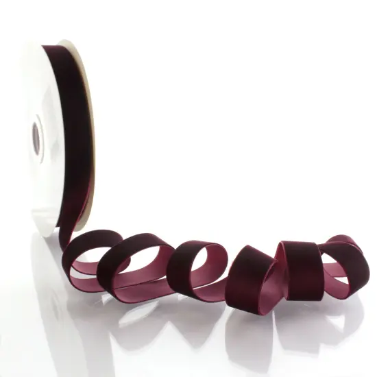 1" Velvet Ribbon (5yd & 25yd Spool Lengths) Burgundy {2}