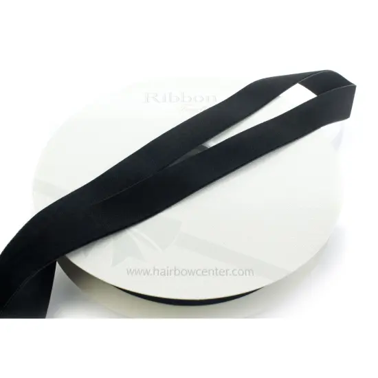 1" Velvet Ribbon (5yd & 25yd Spool Lengths) Black {3}
