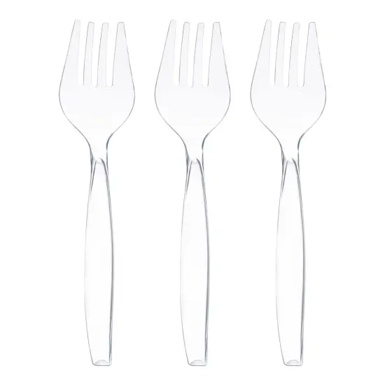 Clear Disposable Plastic Serving Forks (150 Forks) {2}