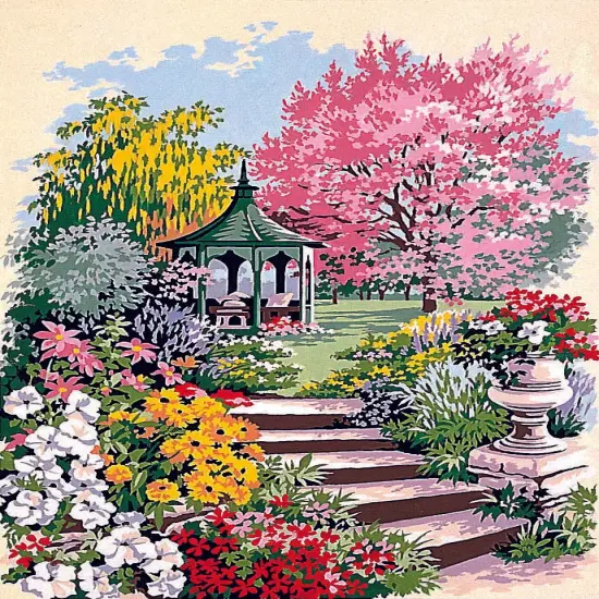 Needlepoint canvas for halfstitch without yarn Canvas The Gloriette SE929.283 Seg De Paris Printed Tapestry Canvas {1}