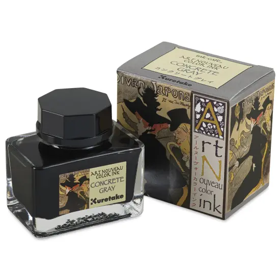 Kuretake Ink-Caf&eacute; Art Nouveau Ink - Concrete Gray, 20 ml {1}