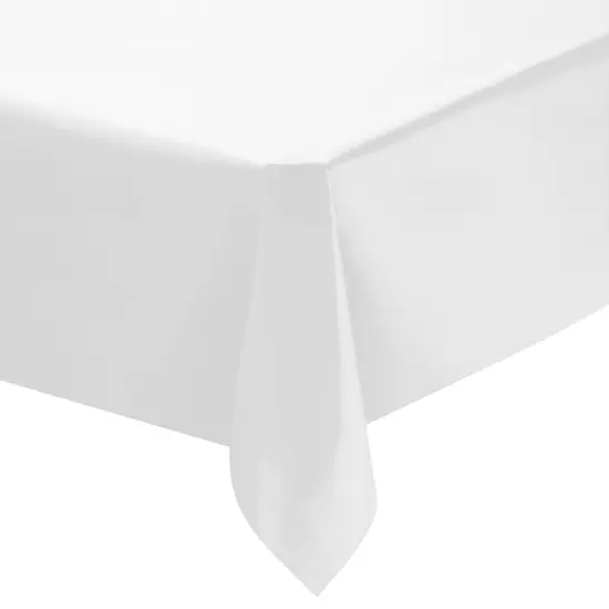 White Rectangular Linen-Like Tablecloths - 50" x 108" (12 Tablecloth) {1}