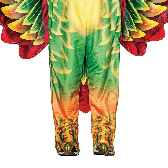 Toddler Green Parrot Printed Costume {4}