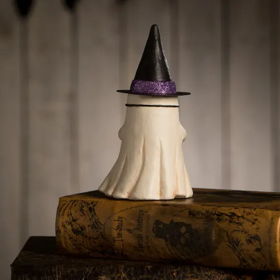 Witchy Ghost with Pumpkin Luminary 6" {5}