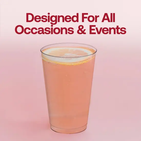 Crystal Clear Plastic Disposable Party Cups - 14 oz. (500 Tumblers) {6}